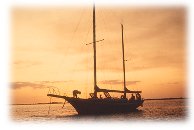 Sunset sailboat photo